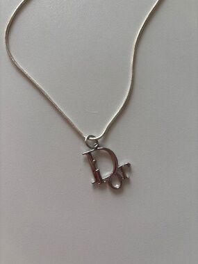 Dior Metallic Logo Necklace